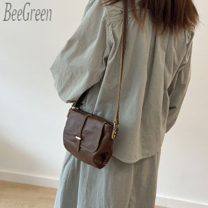 BeeGreen Women Genuine Leather Small Shoulder Bag Retro Thin Messenger Bag Soft Sling Bag Lightweight Phone Bag