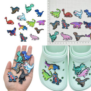 Cute Dinosaur Charms Mixed Cartoon T-Rex Ankylosaurus pvc Shoe Charms Jurassic Dino Shoe Decorations For Kids Party Gift