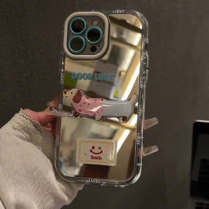 Leandle Dog Airbag Phone Case for Huawei Nova12 Nova11 Ultra New Trend Mirror Makeup 10Pro New 9SE High-End 8 Womens 7 Cute 6 Anti-Fall 5 Protective Cover 4