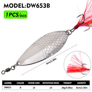 PROBEROS1pcs Sparkling Sequins 28g Lure with Triple Hook And Colorful Shiny Metal Sequins Fishing Attraction in Water