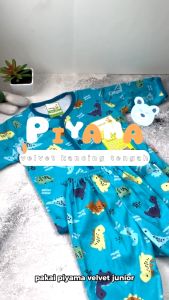 Velvet Junior - Setelan Baju Anak Bayi | Kancing Depan Atasan Panjang Celana Panjang | Piyama Anak Bayi Baby | Splashing Joy | Spring Harmony