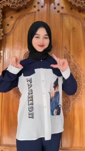 ONE SET CRINKLE AIRFLOW / Set Oversize Viral Kringkel Sablon / Setelan Kringkel Wanita Dewasa Jumbo