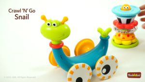 Yookidoo Crawl N Go Snail - Crawling Toys for Babies & Toddlers