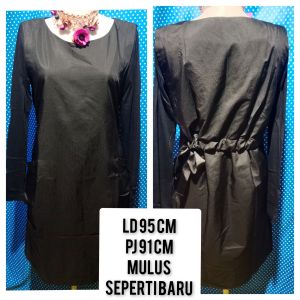DRESS LENGAN PANJANG HITAM 262