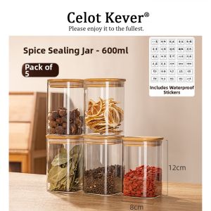 Home Kitchen Glass Food Grade Large Capacity Seasoning Jar