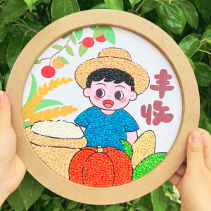 Autumn Harvest DIY Artwork Bean Paste Sticker Creative Handmade Craft for Students Festive Season Materials Package