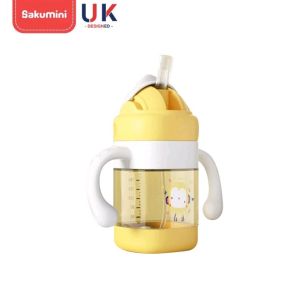 Sakumini Baby Botol Minum Sedotan Training PPSU 240ml Straw Cup