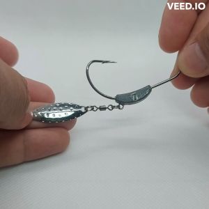 ตัวเบ็ด Texas ท้องตะกั่ว 2 ตัว/แพ็ค รวม ใบสปินเนอร์ และเกลียวล็อคหัวเหยื่อ ปลายาง หนอนยาง