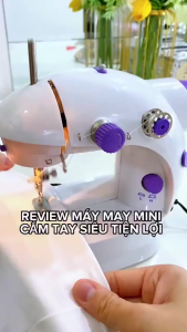 Máy May Mini Gia Đình Có Đèn Led Để Bàn Nhỏ Gọn Dễ Dàng Tiện Lợi Sử Dụng