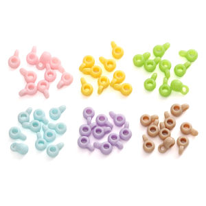10/20Pcs 9x4mm Colorful Acrylic Hanging Hole Round Beads Charms for Jewelry Making DIY Bracelet Necklace Earrings Accessories
