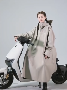 เสื้อกันฝน เสื้อกันฝนสำหรับปั่นจักรยาน หนาและยืดหยุ่น เหมาะสำหรับรถจักรยานยนต์และยานพาหนะไฟฟ้า กันน้ำได้ดี ผ้าหนาทนทาน ใส่สบายระบายอากาศดี