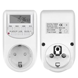 Digital Security Timer EU/US/UK Plug 220-240V AC 50Hz Daily Timer with LCD Display Programmable Switch Timer for Home Appliances