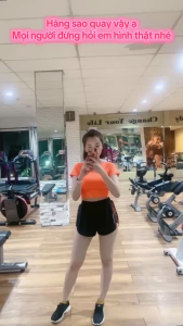Bộ tập thể thao quần đùi áo crotop tập Gym-yoga quần hai lớp kèm mút ngực