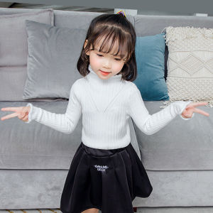 Thickened Knitted Childrens Sweater Toddler Kids Autumn Fashion Crew Neck Pullover Long Sleeve Soft Combed Cotton Polyester