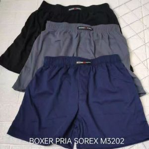Boxer Katun Pria Size M-XL Sorex M 3202 / Celana Pendek Pria Katun M-XL / Celana Santai Pria Sorex