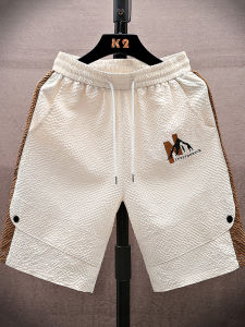 Ice Lụa Nam Quần Short Quần Đùi Mùa Hè Mỏng Nhanh Khô Thoáng Khí Thoải Mái Bãi Biển Năm Điểm Quần Rộng Rãi Thiếu Niên Thể Thao Thanh Niên Phổ Biến Cạp Chun