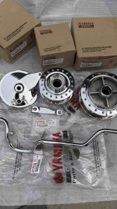 5 item tromol tutup tromol besi injekan step depan Rx king crom kinclong asli original yamaha