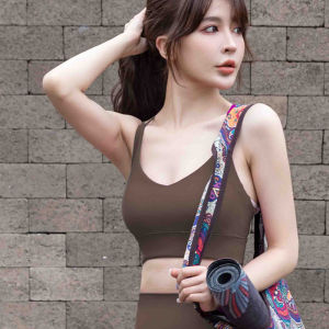 Mashige New Vest Romantic Purple Sensation High End Yoga Sports Comfortable with Chest Pad Beautiful Backless Top for Women