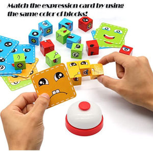 FUNToy Mainan Face Changing RubikS Cube Mainan Susun Ekspresi Muka Ketangkasan Puzzle Anak Family Game