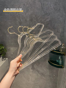Transparent Crystal Acrylic Clothes Hanger Home Use No Trace Anti-Slip Shoulder Angle Preventing High-End Clothes Support Luxury Storage Clothes Hang