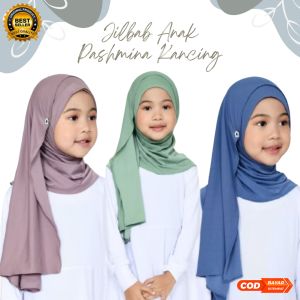 Hijab Anak Perempuan Pasmina Kancing Jersey premium Umur 2-7 tahun Jilbab instan Pastan anak