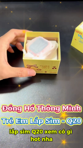 Đồng Hồ Thông Minh Lắp Sim Trẻ Em Q20 nghe gọi 2 chiều định vị toàn quốc mạng 4G App kết nối phụ huynh theo dõi con