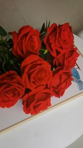 High Quality Flannel Artificial Big Rose Bouquet Flower Valentines Day Anniversary GiFT Decorations