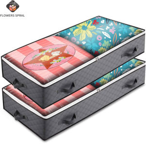 2PCS Bed Bottom Foldable Storage Bag Dustproof Large Capacity Can Store Clothes Blankets Toys Etc. In The Bedroom Wardrobe