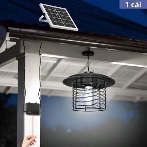 Đèn Năng Lượng Mặt Trời Ngoài Trời Treo Trang Trí Với Dây Kéo Cổ Điển Đèn LED 3 Chế Độ Đèn Báo Pin Chống Nước IP65 Dùng Cho Nhà Kho Chuồng Trại Nhà Di Động