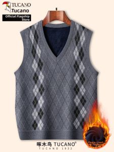 TUCANO | Knitted Sleeveless Pullover For Middle-aged Men Thickened Winter