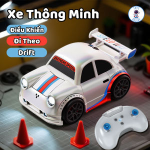 Xe Điều Khiển Từ Xa Thông Minh - Xe Ô Tô Drift Tự Động Đi Theo Đèn LED Phát Sáng Đồ Chơi Cho Bé