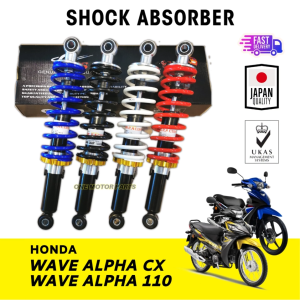 Honda Wave Alpha 110 Shock Absorber Japan Quality Alpha CX Monoshock Motor Suspension