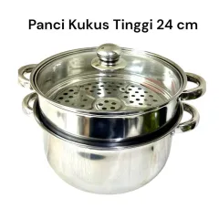 Panci kukus 24 cm Tebal Berkualitas / Dandang steamer 24 cm