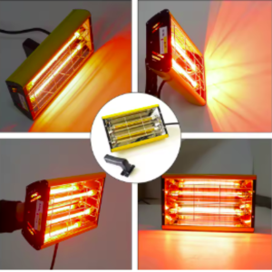 2000W Infrared Paint Curing Lamp Handheld Shortwave Infrared Heating Lamp Car Body Repair Paint Dryer