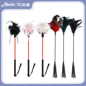 Aholic Feather Stick Cat Toy Multifunctional Bird Feathers Durable Natural Material Interactive Playtime for Kittens And Cats
