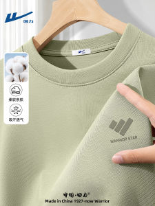 เสื้อยืดคอกลมแขนยาวผ้าฝ้ายแท้สำหรับผู้ชาย ทรงหลวม ใส่สบาย ระบายอากาศได้ดี ทรงพอดีตัว ทรงหลวม สไตล์ฤดูใบไม้ร่วง