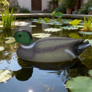 1pc Realistic Plastic Duck Hunting Lure Garden Decoration Floating Head Duck Decoy Outdoor Realistic Duck Lure Garden Decor
