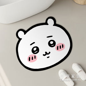 Anti-Slip Silicon Dendroid Mat Chiikawa Cartoon Style Home Entrance Door Mat Water Absorbent Unique Shape Bathroom Mat
