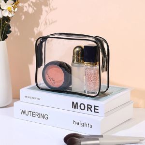 1/3Pcs Set Transparent Toiletry Bags Large Capacity Bag Travel Organizer Storage Pouch Makeup Cosmetics Bag Multifunction