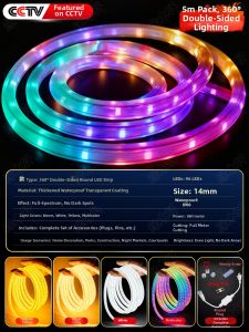 YUANMUXUAN | Circular Multi-color Running Water LED Light Strip 220v