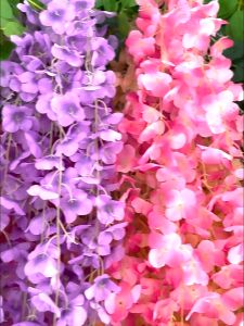 Hanging 12PCS Artificial Orchids Fake Wisteria Vine Silk Flowers String Home Party Wedding Decor