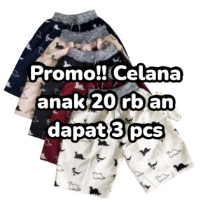 Murah Celana pendek Anak 20 rb an dapat 3 pcs Celana Anak kasual Sanggai Celana Anak main