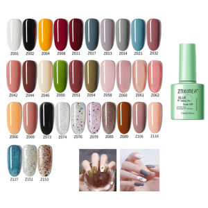 JOSLOVE 7.3 ml Glass Bottle Color Gel Nail Polish Simple Nude Solid Pink UV LED Gel Nail Gel Coat Nail Art