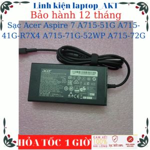 Sạc laptop Acer Aspire 7 A715-51G A715-41G-R7X4 A715-71G-52WP A715-72G- Sạc Acer 19V-7.1A-135W chân 5.5*1.7mm