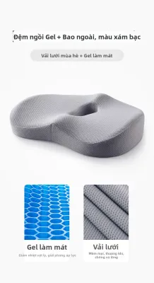 ZHIMENGREN | Đệm ngồi gel tổ ong dạng thạch làm mát phù hợp ngồi lâu
