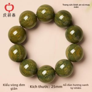 QINGXIANGTAI | Vòng Cầu Nguyện Gỗ đàn Hương Xanh có Hương