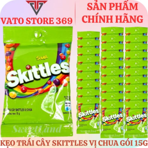 Kẹo trái cây SKITTLES vị chua gói 15g
