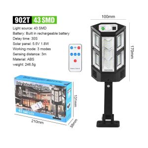 XIWANGFire | Powerful LED Solar Outdoor Led Courtyard Wall Lamp Rechargeable Human Body Induction Garden Terrace Garage Door Street Lighting