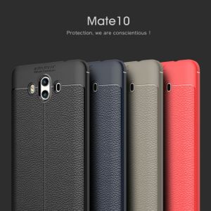 Huawei Mate10 Phone Case Alp-al00 Protective Case Mt 10 Matex Shell Alpal00 Silicone Soft Drop-Resistant All Edge-Coverd Explosion-Proof New Ultra-Thin Frosted Leather Pattern Men and Women with Tempered Film