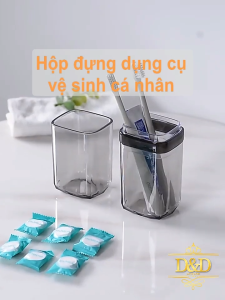 Hộp rỗng đựng kem đánh răng bàn chải điện du lịch ETRAVEL-7- nhiều màu sang trọng